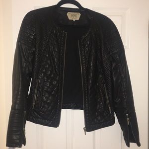 Black leather jacket
